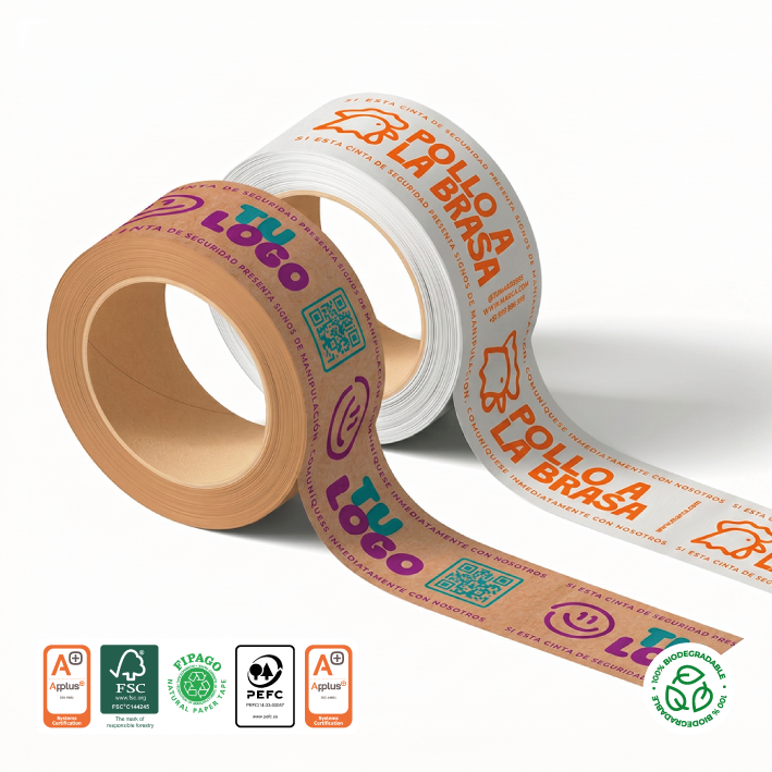 Cinta Engomada CPK Centiseal para sellado seguro de cajas de cartón en eCommerce, logística e industria.